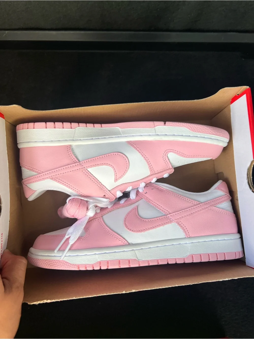 Nike Dunk Low White Medium Soft Pink FB9109-125 Size 7Y/8.5W New No Lid!